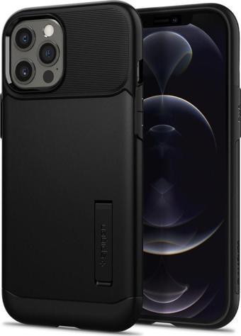 Spigen iPhone 12 Pro Max ile Uyumlu Kılıf Slim Armor Black