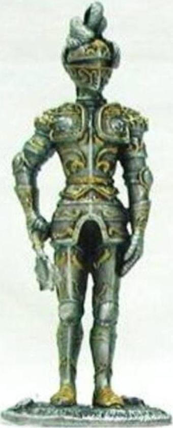 Veronese Serisi- Kurşun Asker- Metal Şövalye Biblo-11 Cm.