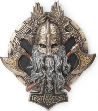Veronese Serisi- Mitoloji & Tarih-vıkıng Ikız Balta Valhalla Duvar-23*5*27 Cm.