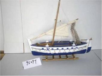 Denizcilik › Denizcilik Grubu › Marine Model Gemi-z&a Mavi Balıkçı Teknesi>>40x9.5x35 Cm.