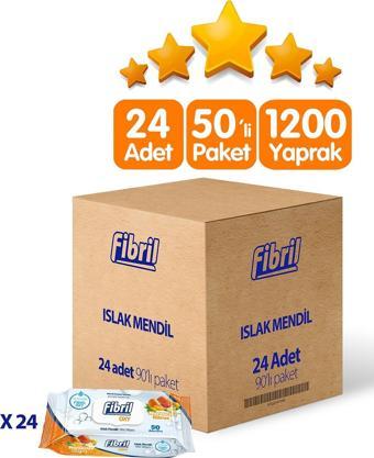 Fibril Oxy Narenciye Kokulu Islak Mendil 24x50 lı Paket