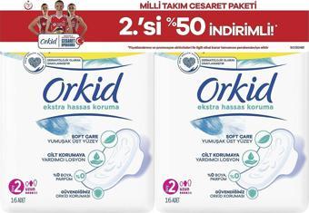 Orkid Extra Hassas Koruma Uzun Süper Ekonomik Paket 32 Ped (16x2) Boy 2