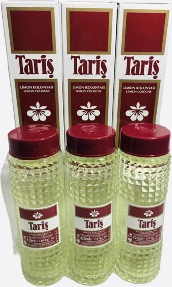 Tariş Limon Kolonyası 80 Derece 420cc Cam Şişe - 3'lü Set