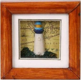 Denizcilik › Denizcilik Grubu › Marine Aksesuar- Beyaz-mavi Fener Küçük Pano>>10x10 Cm.