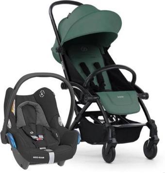 Connect 3 Bebek Arabası Black-Olive Travel Set Cabriofix Black