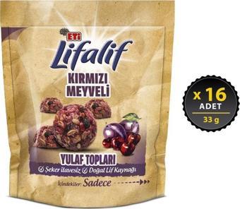 Eti Lifalif Kırmızı Meyveli Yulaf Topları 33 g x 16 Adet