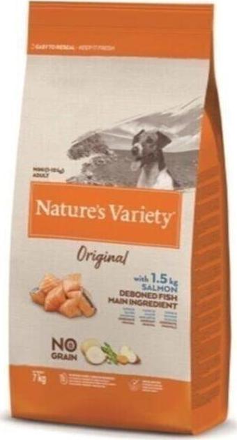 Nature's Variety Dog No Graın Mını Adult Salmon 7 kg