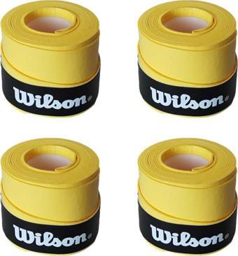 Wilson Comfort Bowl O'Grips 4 Adet Grip, Tenis Raketi Gribi Sarı