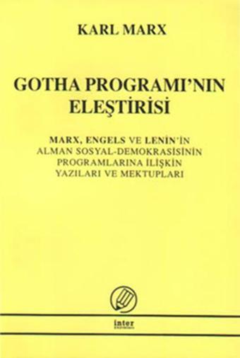 Gotha Programının Eleştirisi - Karl Marx - İnter Yayınevi