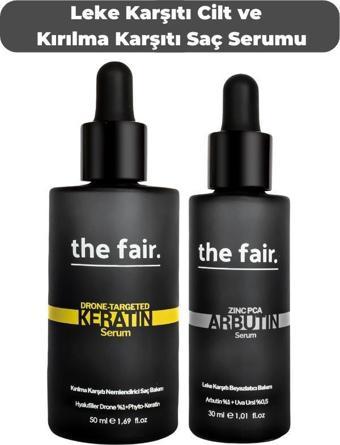 The Fair Leke Karşıtı Cilt Serumu ve  Keratin Kırılma Karşıtı Vegan Saç ve Cilt Bakım Seti