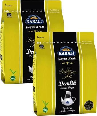 Karali Çay Premium Demlik Poşet Siyah Çay 25 Li 2 Adet