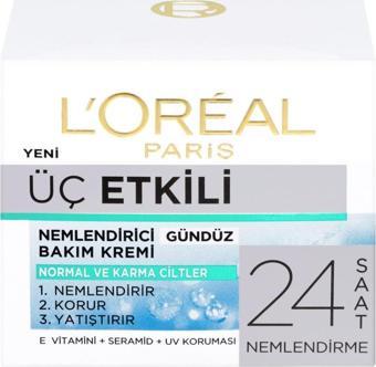 L'Oréal Paris 3 Etkili Bakım Kremi Normal Ve Karma Ciltler İçin 50 Ml