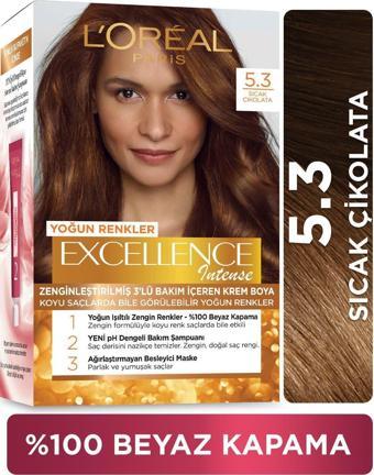 L'Oréal Paris Excellence Intense  Sıcak Çikolata Saç Boyası  5.3