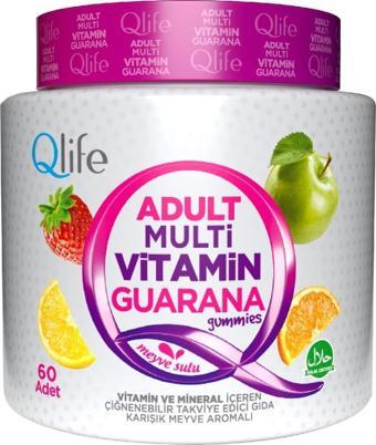 Qlife Adult Multivitamin Guarana Gummies 60 Çiğnenebilir Tablet