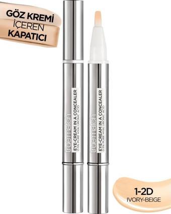 L'Oréal Paris True Match Göz Kremi İçeren Kapatıcı [ 2'si 1 Arada ] 1-2D