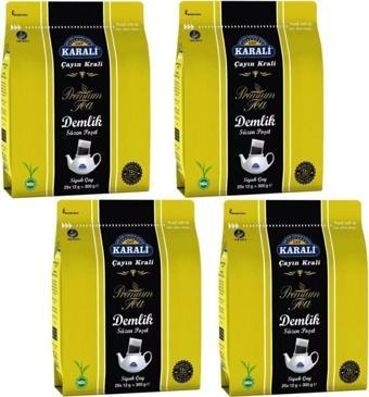 Karali Çay Karali Premium Demlik Poşet Siyah Çay 25 Li 4 Adet