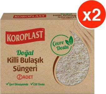 Koroplast Doğal Killi Bulaşık Süngeri 2li X 2 Paket