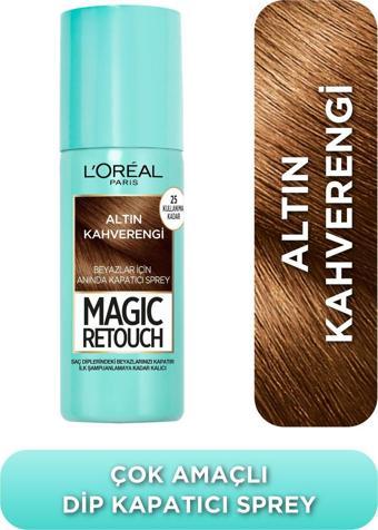 L'Oréal Paris Magic Retouch Beyaz Dipleri Kapatıcı Sprey - Altın Kahverengi