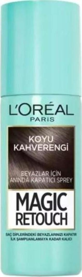 L'Oréal Paris Beyaz Saçlar Için Kapatıcı Koyu Kahverengi Saç Spreyi 75 Ml