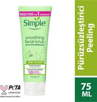 Simple Kind To Skin Pürüzsüzleştirici Peeling Saf Pirinç Granülleri Doğal Görünen Cilt 75 ml