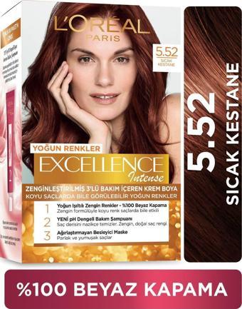 L'Oréal Paris Excellence Intense Saç Boyası 5.52 Sıcak Kestane