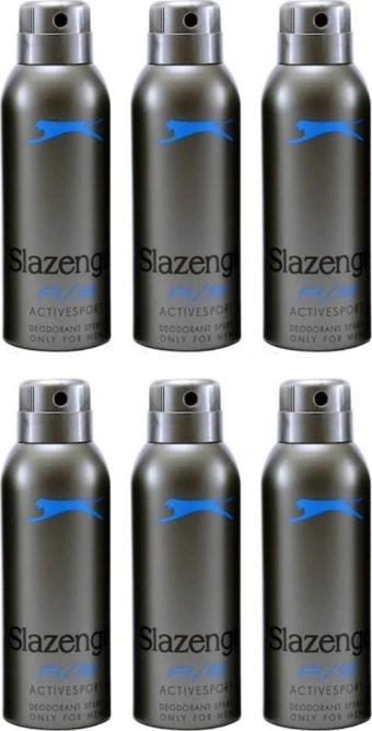 Slazenger 150 Ml Active Sport Mavi Deodorant 6 Adet