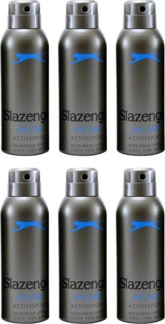 Slazenger Deodorant Active Sport 150ml(mavi) X 6 Adet