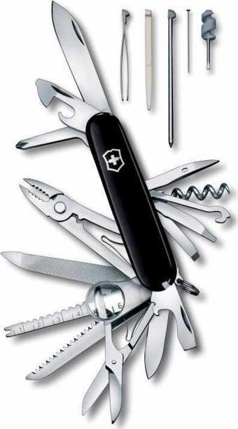 Victorinox SwissChamp 1.6795.3 Siyah İsviçre Çakısı 91mm 33F