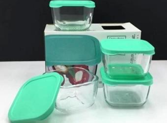 Paşabahçe 53223 Snow Box Kapaklı Cam Saklama Kabı 4 Adet