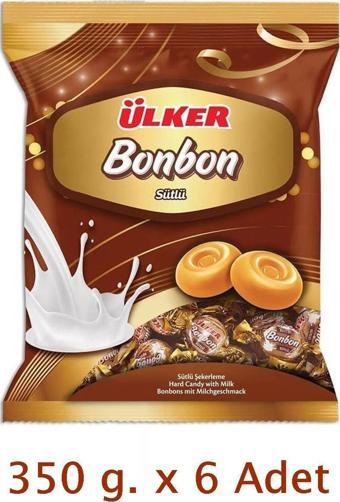 Ülker Bonbon Sütlü Şekerleme 350 gr x 6 Adet