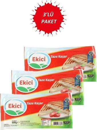 Ekici Taze Kaşar Peyniri 600 G X 3 Adet