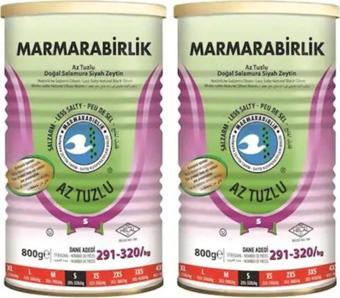 Marmarabirlik Az Tuzlu Siyah Zeytin 800 Gr S 291-320/kg x 2 Adet