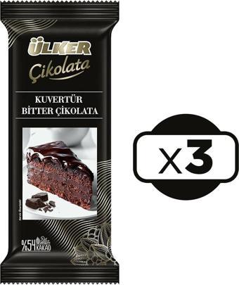 Ülker Kuvertür Bitter Çikolata 3 x 200 G