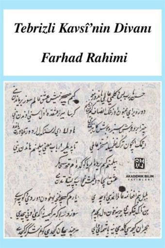 Tebrizli Kavsi'nin Divanı - Giriş-Dil İncelemesi-Metin-Sözlük - Kutlu Yayınevi
