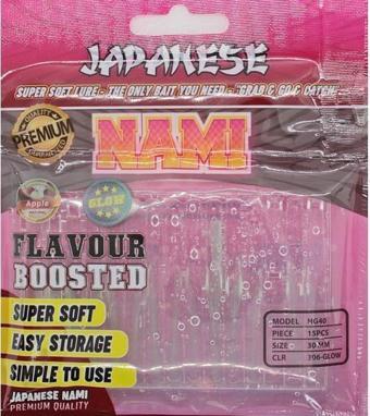 Japanese Nami Aromalı 3cm LRF Silikon Yem 306 Glow 15ad.