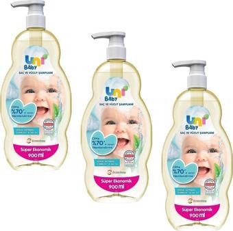 Uni Baby 900 Ml 3'Lü Bebek Şampuanı