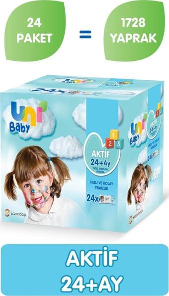 Uni Baby Aktif Islak Mendil 24'Lü 1728 Yaprak