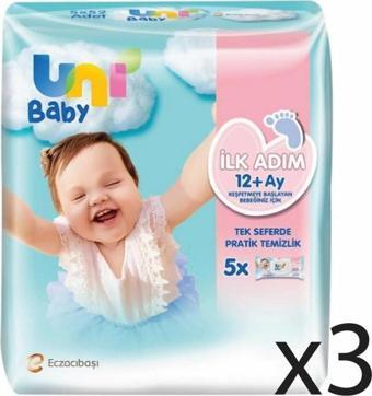 Uni Baby Ilk Adım Islak Mendil 5X52 3'Lü