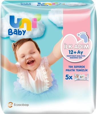 Uni Baby Ilk Adım Islak Mendil 5X52 Li Kapaklı