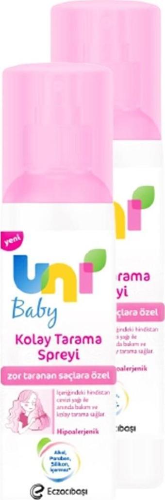 Uni Baby Kolay Saç Tarama Spreyi 200 Ml 2 Adet