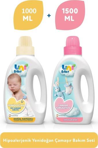 Uni Baby Yenidoğan Çamaşır Sabunu 1000Ml + Yumuşatıcı 1500Ml