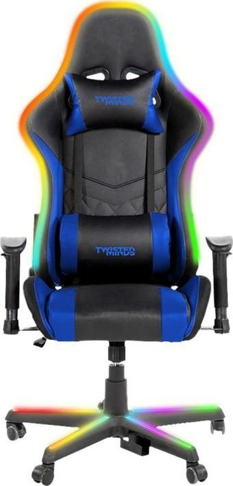 Twisted Minds Comfort E-Spor Siyah-Mavi RGB Bluetooth Hoparlör Massage Points Oyuncu Koltuğu