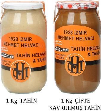 1928 Mehmet Helvacı Çifte Kavrulmuş Tahin 1 Kg & Tahin 1 Kg (2'li Fırsat Paketi)