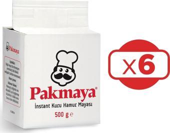 Pakmaya Instant Kuru Hamur Mayası 500 gr x 6 Adet