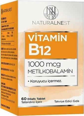 Naturalnest Vitamin B12 60 Dilaltı Tablet