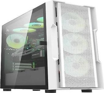 Zoko Amiral White DK431 4x12 Cm ARGB Fanlı Mesh Panel Temperli Cam E-ATX Bilgisayar Kasası