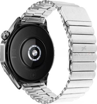 Sneezy Huawei Watch Ultimate – Watch Buds İle Uyumlu 22Mm Clasp Manyetik Metal Kordon