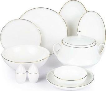 Roy King Gold Thin 55 Parça Bone China Porselen Yemek Takımı Dsn048