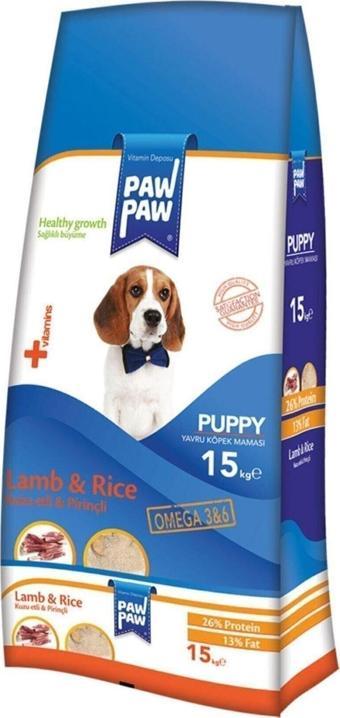 Paw Paw Puppy Kuzu Etli Yavru Köpek Maması 15 kg