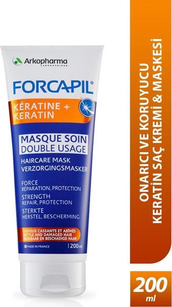 Arkopharma Forcapil® Keratin + Mask – Onarıcı Ve Koruyucu Saç Kremi Ve Saç Maskesi - 200 Ml